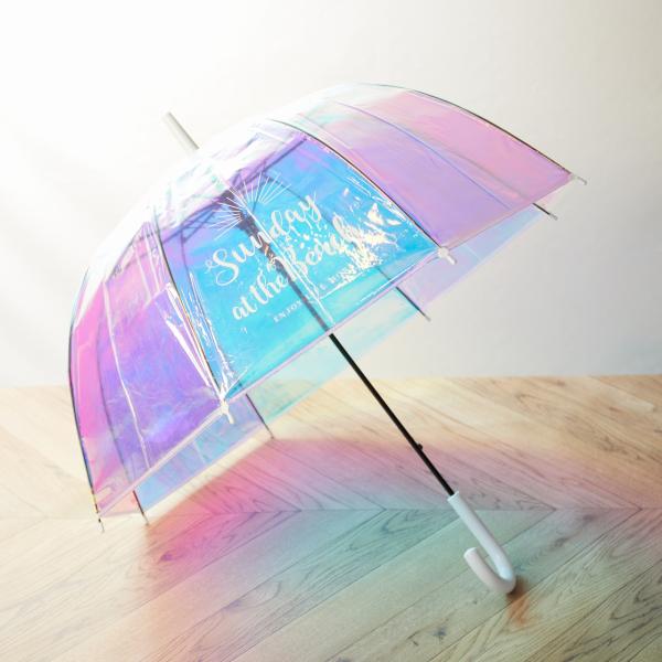 ドーム型 ビニール傘 オーロラ ハワイアン ドーム傘
