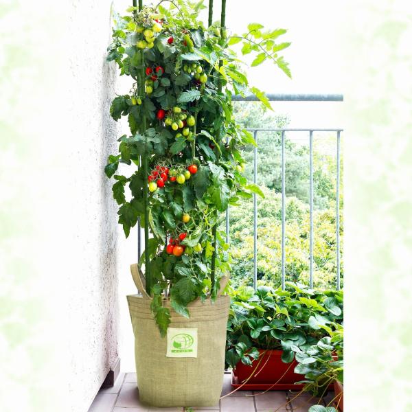 ベジタブルトートバッグ ガーデニング袋 ジュートプランター 栽培袋 山善
