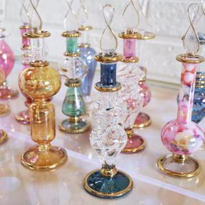 エジプトガラス 香水瓶 5本セット 高さ 9cm CraftsOfEgypt ガラス