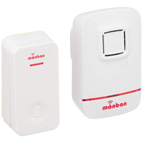 オーム電機 ワイヤレス コールチャイム(瞬間発電式押しボタン送信機+AC式受信機) 08-0520 ...