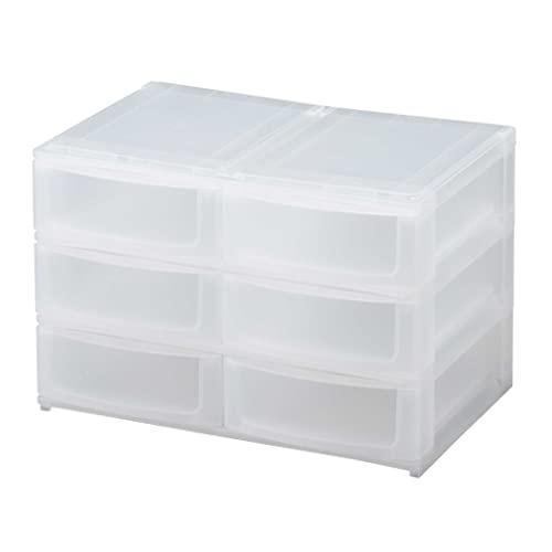 サンカ ポスデコ カラーボックスにピッタリフィット 引き出し収納ボックス ワイド 浅3段(引出し6個...