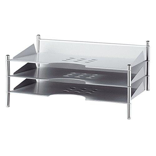 PLUS(プラス) プラス スチールトレー A4横3段 DT-003 89-279 シルバー