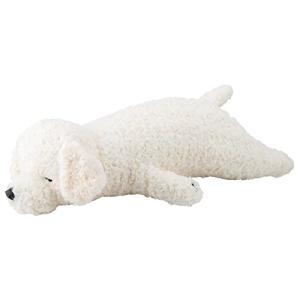 LIV HEART りぶはあと(Livheart) 抱き枕 コットン ねむねむアニマルズ トイプードルのミルク ホワイト Lサイズ(約70cm)