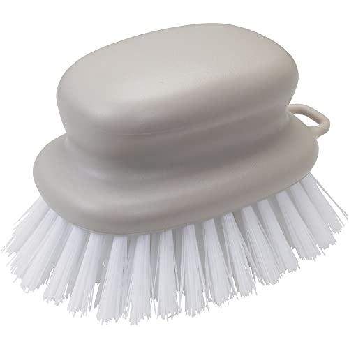 マーナ (marna) お風呂のブラシ ( 吊り下げ / 小さめ / グレー ) お風呂掃除 ブラシ...