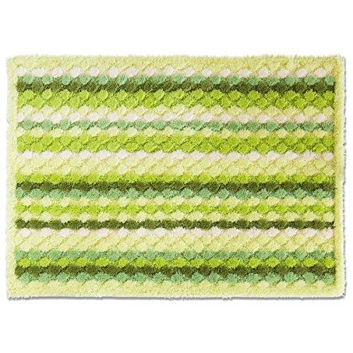 オカ バスマット 乾度良好 抗カビプラス 吸水 速乾 約50×70cm グリーン