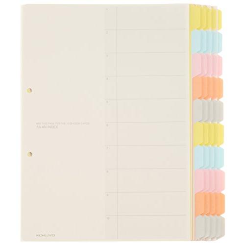 コクヨ ファイル インデックス 仕切カード A4 10山 2穴 5組 シキ-130Z