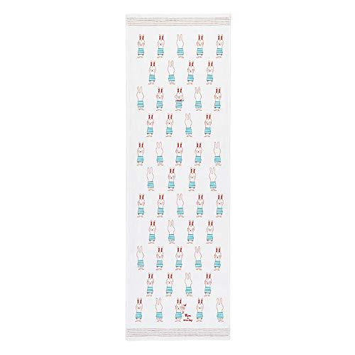 コンテックス フェイスタオル 布ごよみ ボーダーウサギ ピンク 約33×100cm 50378-00...