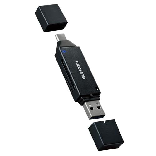 エレコム メモリカードリーダー USB Type-C＆USB-A両対応 直挿しタイプ SDHC SD...