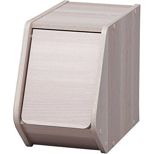 アイリスオーヤマ スタック ボックス 扉付き 幅20×奥行38.8×高さ30.5cm ナチュラル S...