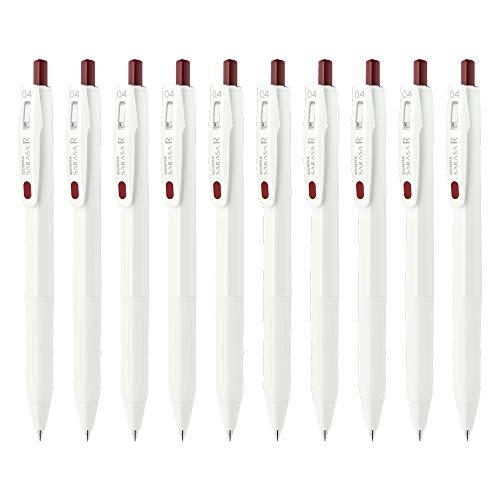 ゼブラ ジェルボールペン サラサR 0.4mm レッドブラック 10本 B-JJS29-R1-RBK