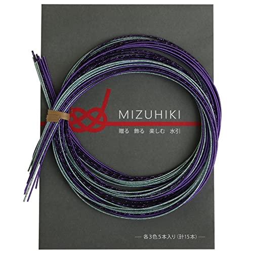 piece MIZUHIKI 水引アソートセット リーフレット付 3色各5本入 葡萄 PHC-100...