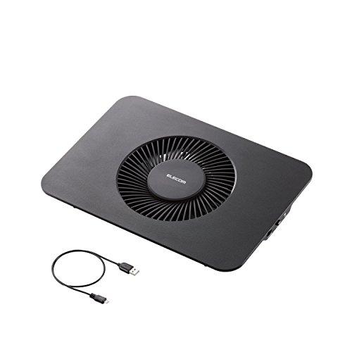 エレコム ノートパソコン冷却台 PS3 PS4 横置き 大型ファン 17インチまで対応 ブラック S...