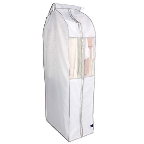 アストロ 衣類カバー マチあり ロングサイズ 高さ約135cm ホワイト ボーダー柄 まとめて収納 ...