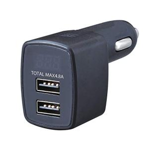 セイワ(SEIWA) 車内用品 シガーソケット充電器 パワープラグ USBポート 電圧計付き F312 12/24V車対応 出力2.4A+2.4｜Mabyco