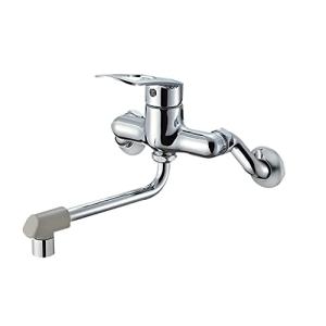 SANEI シングル混合栓 エコタイプ 水・ガスの節約に 節湯水栓 メッキハンドル K1700ED-4UR-13