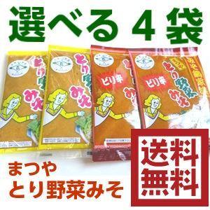 全国送料無料 ゆうパケットメール便 とり野菜みそ 4袋 お試しセット鍋の素 みそ鍋