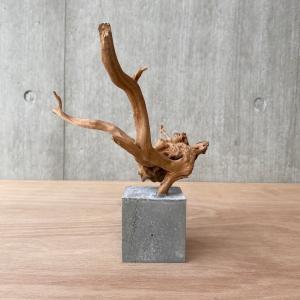 コンクリート盆栽 流木オブジェ】ディスプレイ 什器 アクセサリー