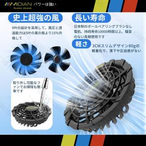 MIDIAN 空調作業服 17V/24V/30...の詳細画像4