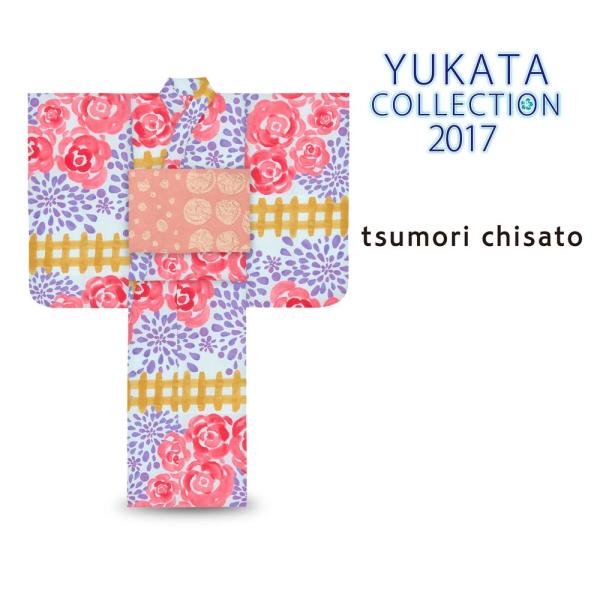 「tsumori chisato」ブランド キッズ 浴衣 単品 5サイズ 子供 女児 花火 薔薇7T...