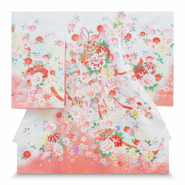 女児 女の子 産着 レンタル商品 お宮参り 着物 帽子 よだれかけ セット 貸衣装 和服 祝い着 初...