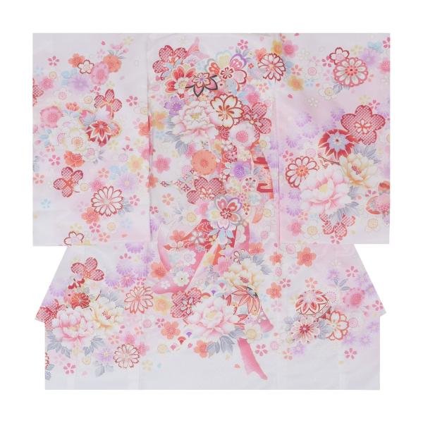 女児 女の子 産着 レンタル商品 お宮参り 着物 帽子 よだれかけ セット 貸衣装 和服 祝い着 初...