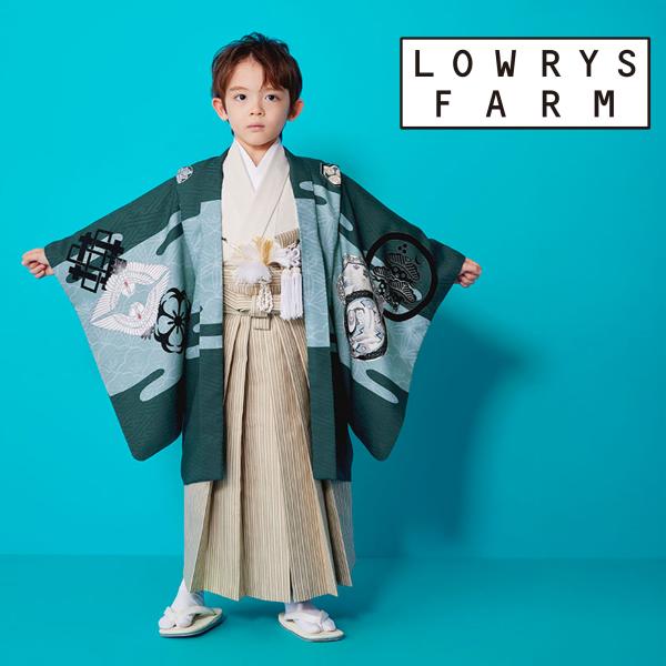 LOWRYSFARM レンタル 七五三 【かんたん着付け】羽織袴 五歳 男児 着物 アンサンブル フ...
