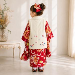 七五三 レンタル 女の子 3歳 着物 被布コー...の詳細画像2