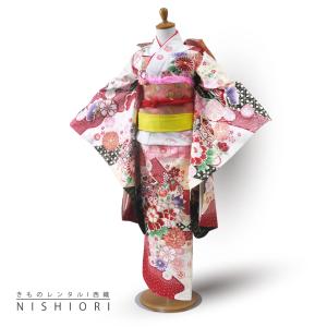 七五三 レンタル商品 四つ身 着物 フルセット【7歳 貸衣装 七歳 7才】子供 女児 和服 セット 古典【往復送料無料】白 ホワイト 新品足袋プレゼント No.261