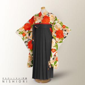 レンタル ちはやふる × JAPAN STYLE 貸衣装 ジュニア 二尺袖 着物 袴 CJ13 白 黒 刺繍｜kimono-cafe