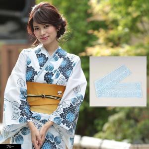 レース 重ね衿 エレガント伊達衿 ブルー 振袖...の詳細画像1