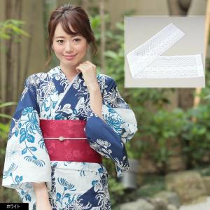 レース 重ね衿 エレガント伊達衿 ブルー 振袖用 浴衣用 総レース 成人