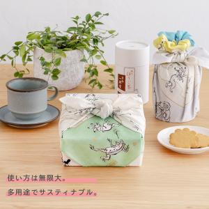 「むす美」 100鳥獣人物戯画 帯付 風呂敷 ...の詳細画像3