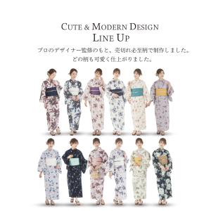 二部式 レディース 浴衣 3点セット 上衣 下...の詳細画像5