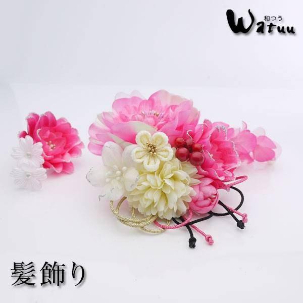 髪飾り 在庫限り 大特価 コサージュ Watuu/和つう/ブランド 日本製 ワイン 白 ピンク クリ...