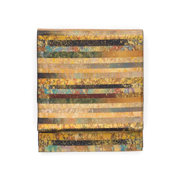 袋帯●引箔　金彩縞