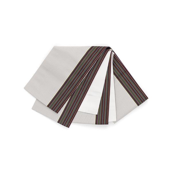 森博多織　長尺小袋帯　細縞