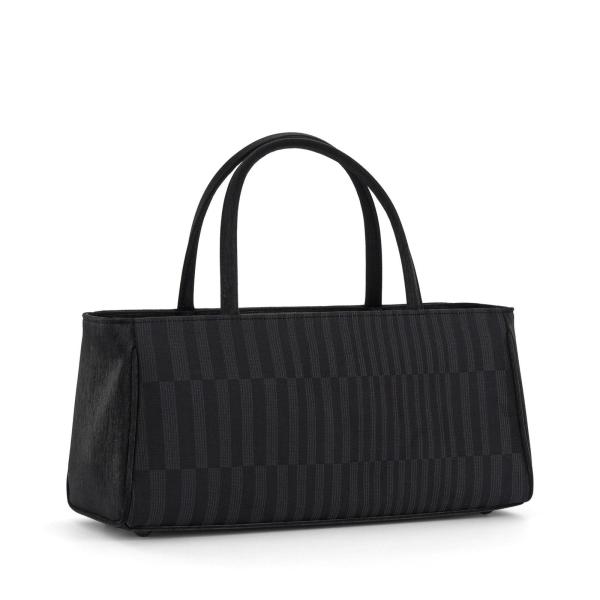 利休バッグ　お召　変わり市松