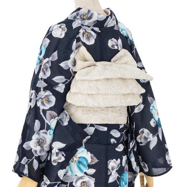 新品　兵児帯　ふくれ織り　アイボリー