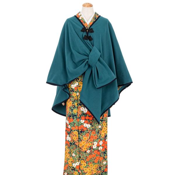 新品　着乃嘉　チャイナボタン付きポンチョ