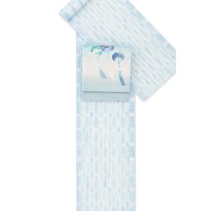 【反物】新品　片貝絞り　木綿　水色