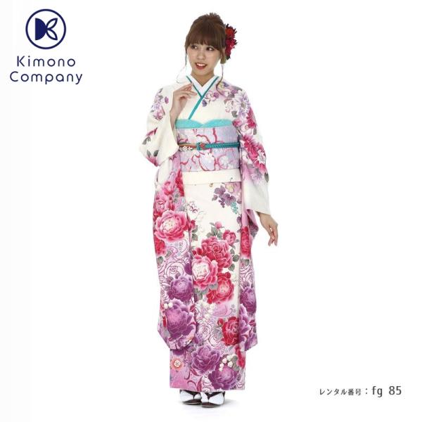 成人式 ショール 振袖レンタル 正絹 シンプル fg-85 フルセット一式 モダンレトロ 華やか 可...