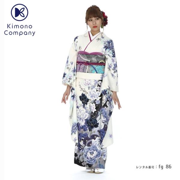 成人式 ショール 振袖レンタル 小さいサイズ 小柄 正絹 シンプル fg-86 フルセット一式 モダ...