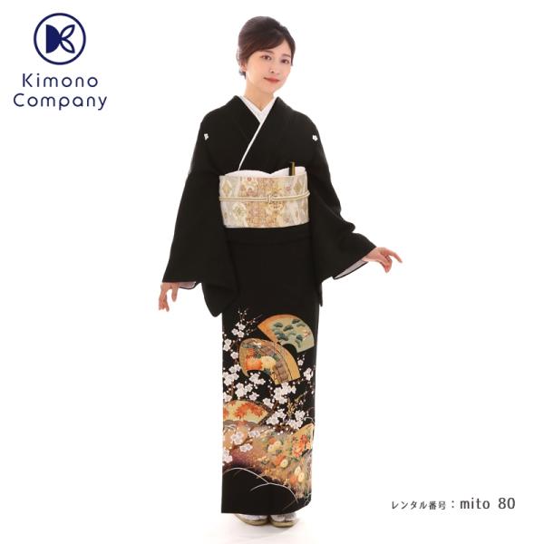 留袖レンタル 安い 黒 mito-80 40代 50代 60代 高級 正絹 結婚式 人気