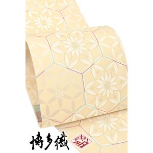 着物だいやす 931■八寸名古屋帯■本場筑前博多織　華亀甲文　ピーチ色【送料無料】【新品】｜kimono-daiyasu