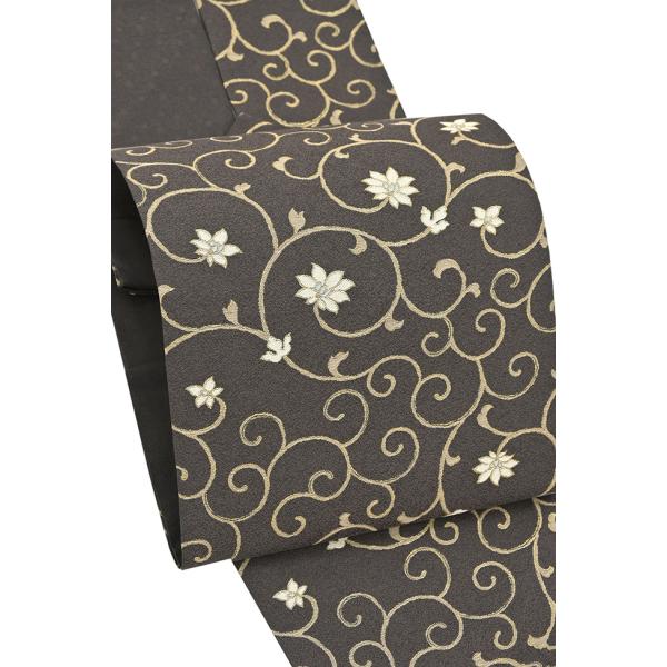 着物だいやす SALE262■名古屋帯■西陣織　弥栄織物　花唐草文　更紗　茶　赤墨色【送料無料】【新...