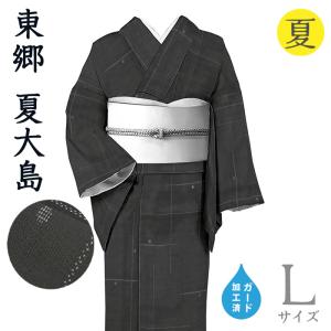 本場大島紬 藍大島 特選染め着尺 反物 更紗模様 手染め八掛付き 染め