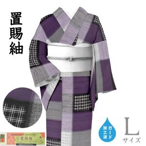 着物だいやす 456□大島紬□単衣 本場大島紬 色大島 幾何学文 濃藍色