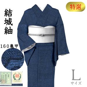 本場大島紬 藍大島 特選染め着尺 反物 更紗模様 手染め八掛付き 染め