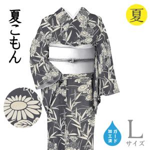 着物だいやす 471□洗える付下げ□ポリエステル 絽 友禅 四季花雪輪文