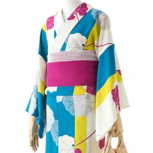 撫松庵 撫松庵浴衣 レディース セオアルファ 洗える 斜め菊 フジイロ